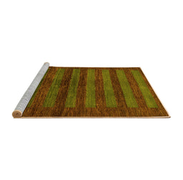 Sideview of Machine Washable Abstract Yellow Modern Rug, wshabs324yw