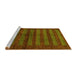 Sideview of Machine Washable Abstract Yellow Modern Rug, wshabs324yw