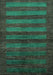 Machine Washable Abstract Turquoise Modern Area Rugs, wshabs324turq