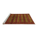 Sideview of Machine Washable Abstract Orange Modern Area Rugs, wshabs324org