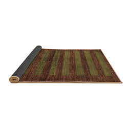 Sideview of Abstract Brown Modern Rug, abs324brn