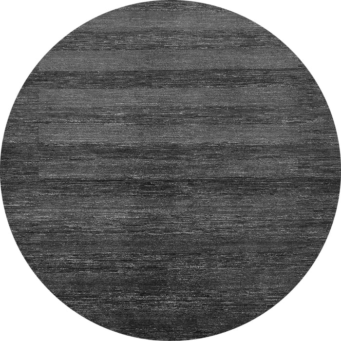 Round Machine Washable Abstract Gray Modern Rug, wshabs324gry