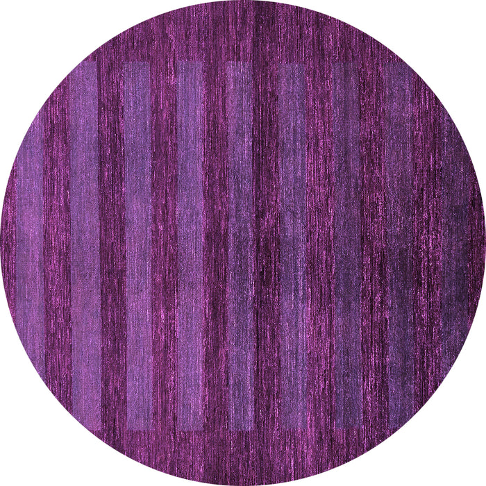 Round Abstract Purple Modern Rug, abs324pur