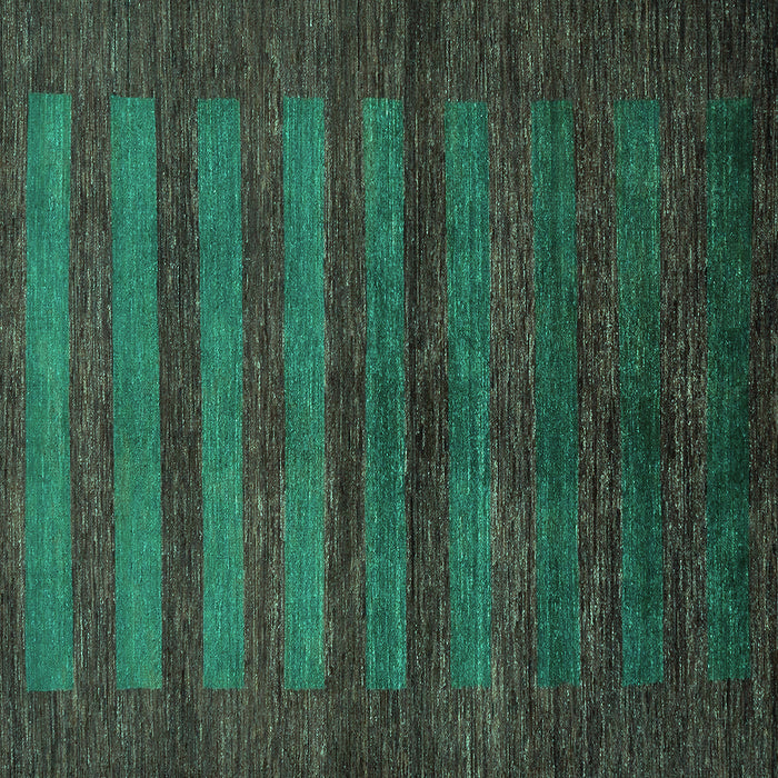 Square Abstract Turquoise Modern Rug, abs324turq