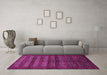 Machine Washable Abstract Pink Modern Rug in a Living Room, wshabs324pnk