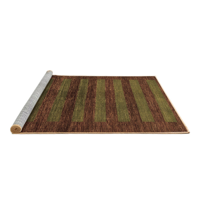 Sideview of Machine Washable Abstract Brown Modern Rug, wshabs324brn