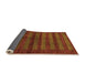 Sideview of Abstract Orange Modern Rug, abs324org