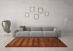 Machine Washable Abstract Orange Modern Area Rugs in a Living Room, wshabs324org