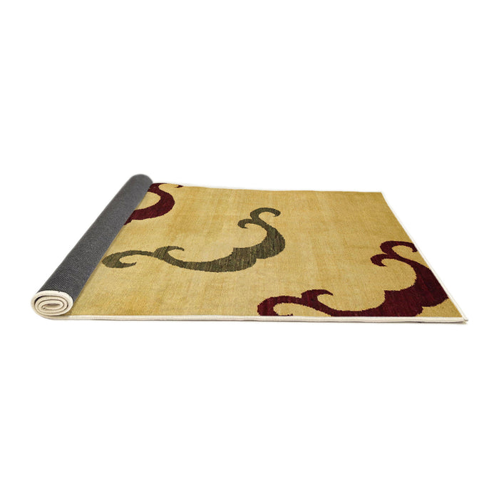 Sideview of Abstract Cinnamon Brown Modern Rug, abs325