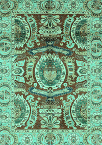 Abstract Turquoise Modern Rug, abs3250turq