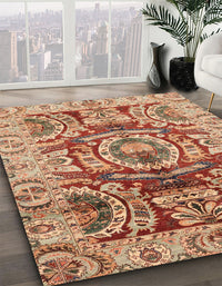 Abstract Sandy Brown Modern Rug, abs3250