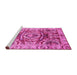 Sideview of Machine Washable Abstract Pink Modern Rug, wshabs3250pnk