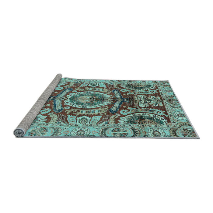 Sideview of Machine Washable Abstract Light Blue Modern Rug, wshabs3250lblu
