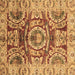 Square Abstract Brown Modern Rug, abs3250brn