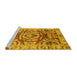 Sideview of Machine Washable Abstract Yellow Modern Rug, wshabs3250yw