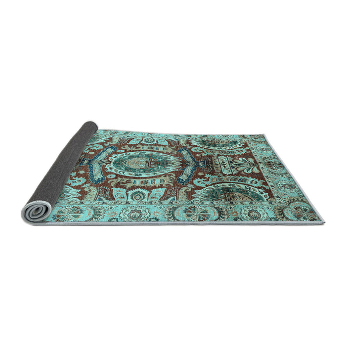Sideview of Abstract Light Blue Modern Rug, abs3250lblu