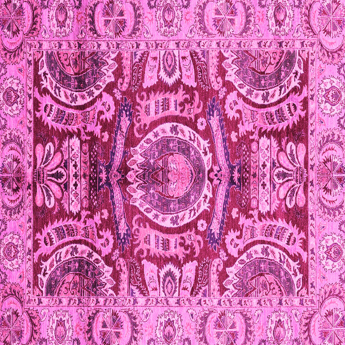 Square Abstract Pink Modern Rug, abs3250pnk
