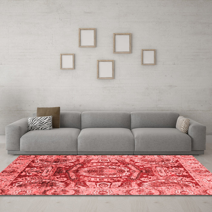 Modern Red Washable Rugs