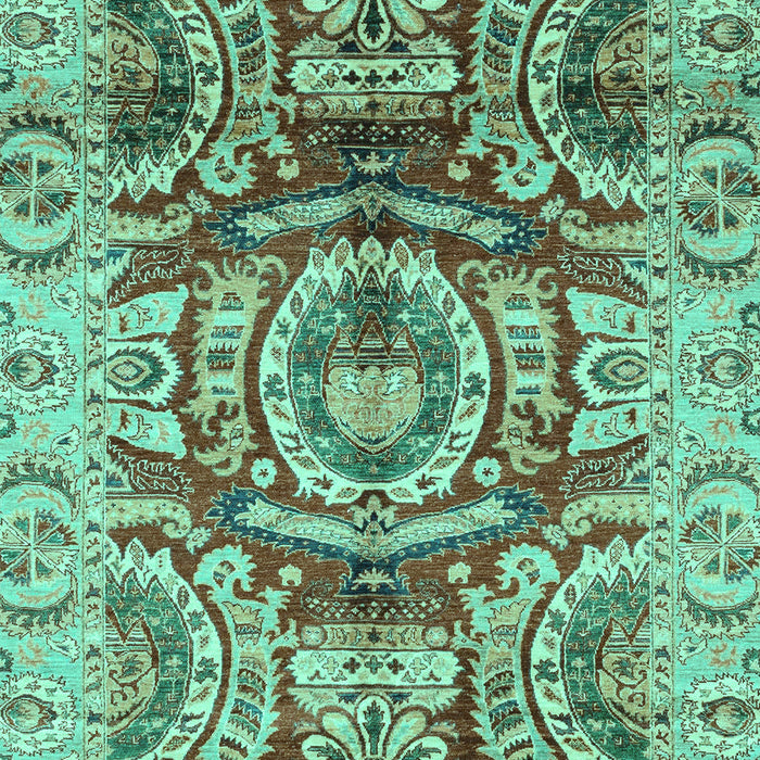 Machine Washable Abstract Turquoise Modern Area Rugs, wshabs3250turq