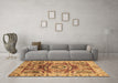 Machine Washable Abstract Brown Modern Rug in a Living Room,, wshabs3250brn