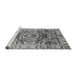 Sideview of Machine Washable Abstract Gray Modern Rug, wshabs3250gry