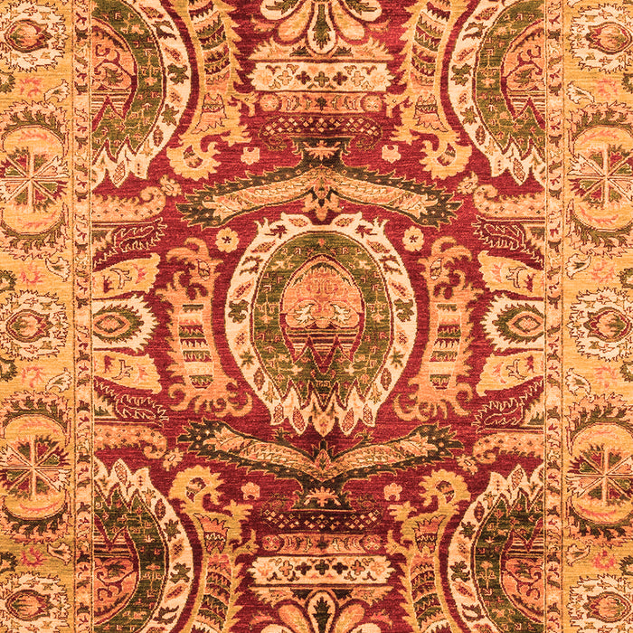 Machine Washable Abstract Orange Modern Area Rugs, wshabs3250org