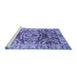 Sideview of Machine Washable Abstract Blue Modern Rug, wshabs3250blu