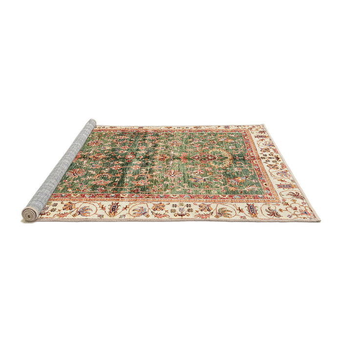 Sideview of Machine Washable Abstract Light Brown Rug, wshabs3251