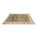 Sideview of Machine Washable Abstract Light Brown Rug, wshabs3251