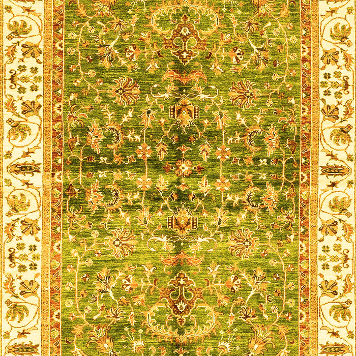 Oriental Yellow Traditional Rug, abs3251yw