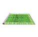 Sideview of Machine Washable Oriental Green Traditional Area Rugs, wshabs3251grn