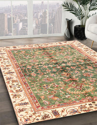 Abstract Light Brown Oriental Rug, abs3251