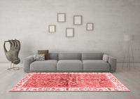 Machine Washable Oriental Red Traditional Rug, wshabs3251red