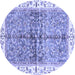 Round Oriental Blue Traditional Rug, abs3251blu