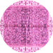 Round Oriental Pink Traditional Rug, abs3251pnk