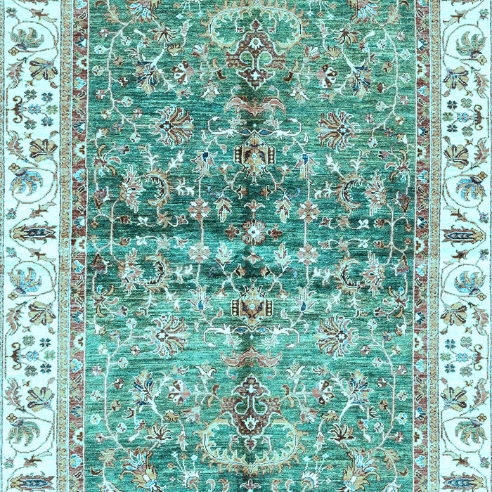 Oriental Light Blue Traditional Rug, abs3251lblu
