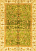 Machine Washable Oriental Yellow Traditional Rug, wshabs3251yw