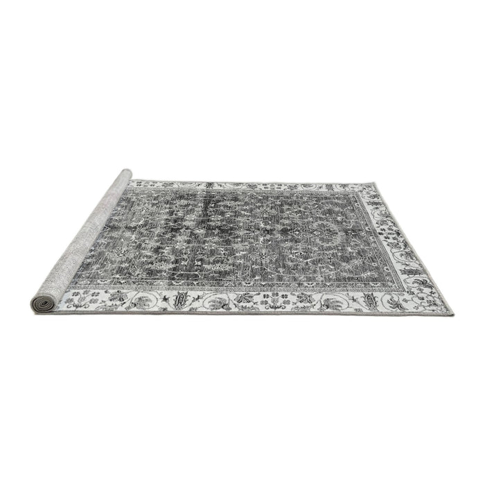 Sideview of Machine Washable Oriental Gray Traditional Rug, wshabs3251gry