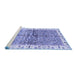 Sideview of Machine Washable Oriental Blue Traditional Rug, wshabs3251blu