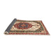 Sideview of Abstract Brown Red Persian Rug, abs3252