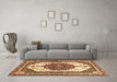 Machine Washable Persian Brown Traditional Rug in a Living Room,, wshabs3252brn