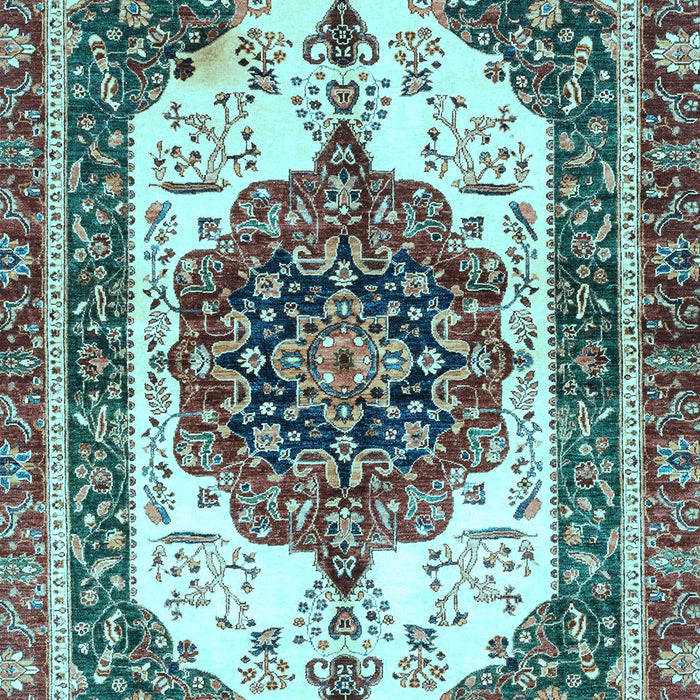 Machine Washable Persian Light Blue Traditional Rug, wshabs3252lblu