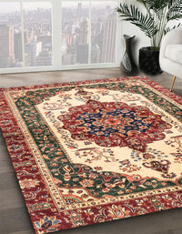 Abstract Brown Red Persian Rug, abs3252