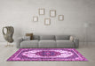 Machine Washable Persian Purple Traditional Area Rugs in a Living Room, wshabs3252pur