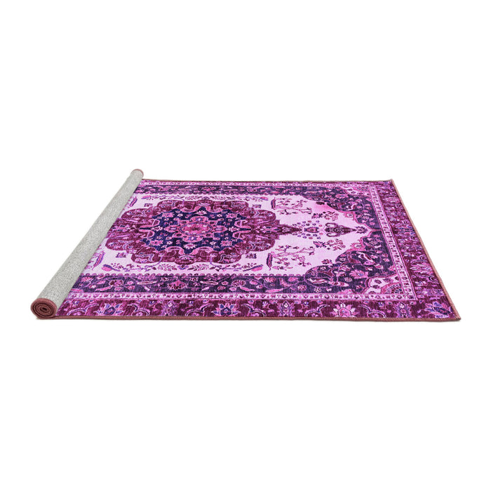 Sideview of Machine Washable Persian Purple Traditional Area Rugs, wshabs3252pur