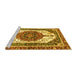 Sideview of Machine Washable Persian Yellow Traditional Rug, wshabs3252yw