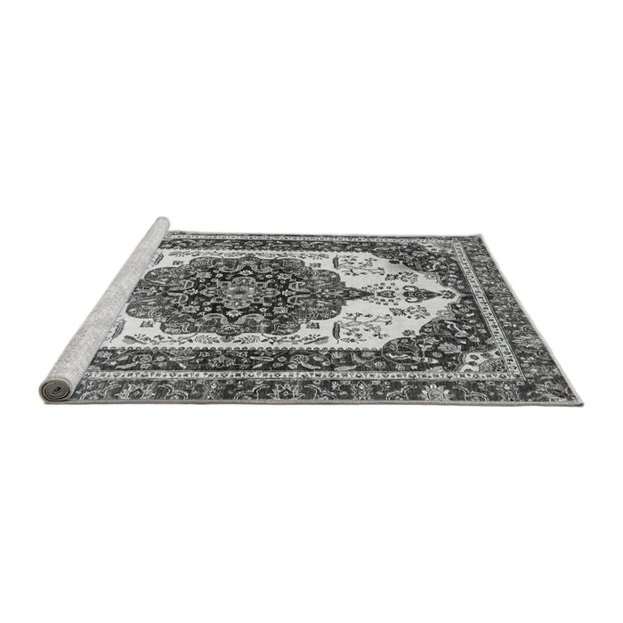Sideview of Machine Washable Persian Gray Traditional Rug, wshabs3252gry