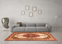 Machine Washable Persian Orange Traditional Rug, wshabs3252org