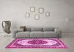 Machine Washable Persian Pink Traditional Rug in a Living Room, wshabs3252pnk