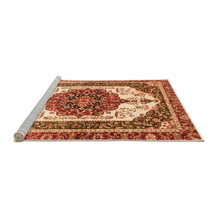 Sideview of Machine Washable Persian Orange Traditional Area Rugs, wshabs3252org